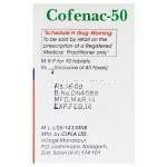 コフェナック　Cofenac-50、ジェネリックボルタレン、ジクロフェナクナトリウム50mg　Cipla製